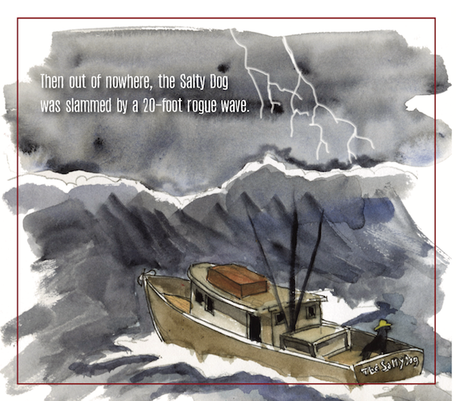 The legend of Jake the Salty Dog, written by Robbert Gossett, illustrated by Michael Meissner, Page 18